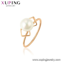 15340 xuping nouvelle dernière bague en or dessins romantique blanc perle pour accessoires de fête pour les femmes bijoux